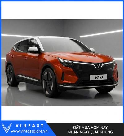 Vinfast VF8 2026 Màu Cam Nóc Trắng Thế Hệ Mới Bảng Giá Lăn Bánh Khuyến Mại