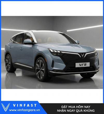 Vinfast VF8 2026 Màu Xanh Dương Nóc Trắng Thế Hệ Mới Bảng Giá Lăn Bánh Khuyến Mại