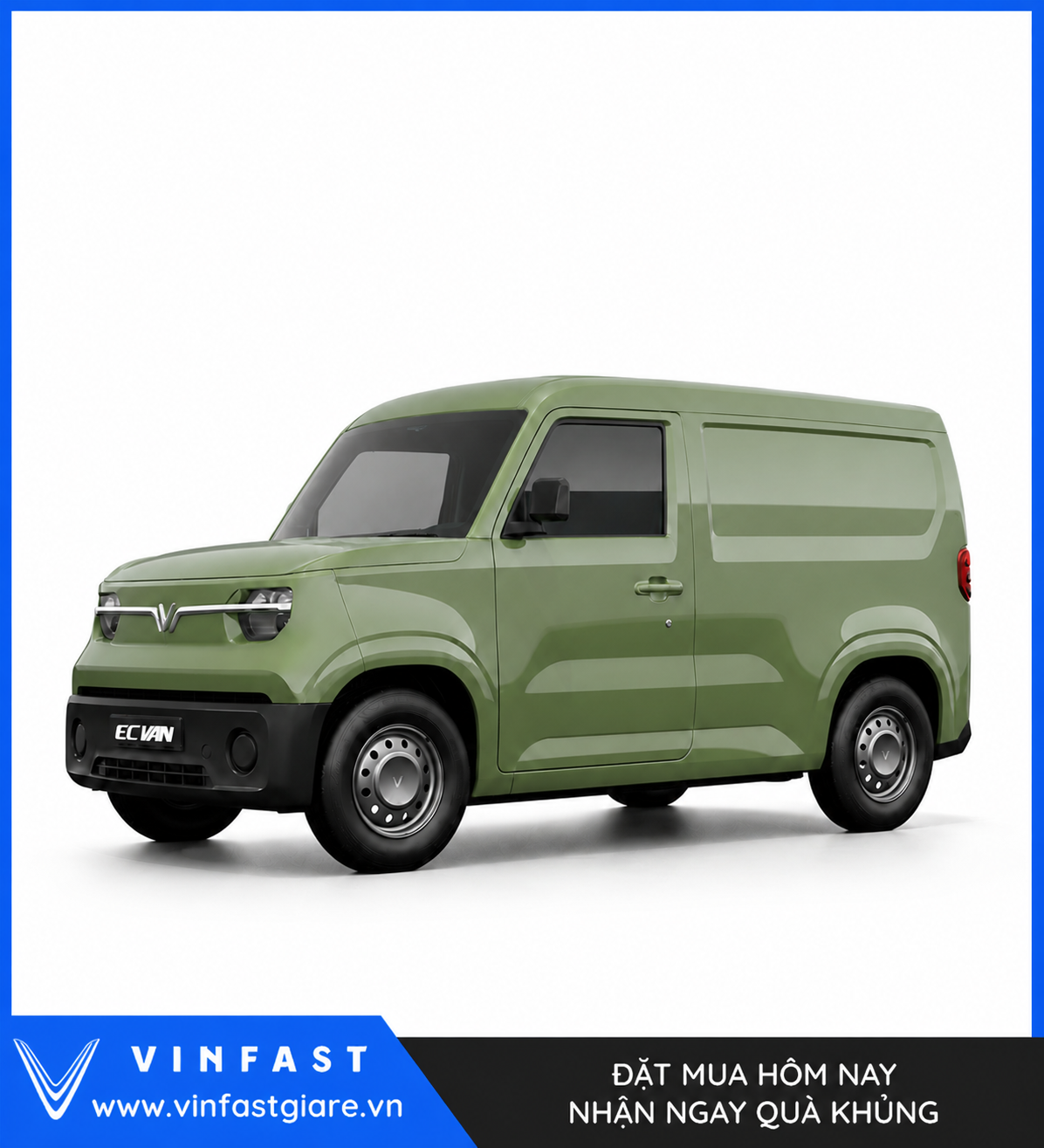 Vinfast EC Van Màu Xanh Rêu Giá Lăn Bánh Thông Số Tính Năng